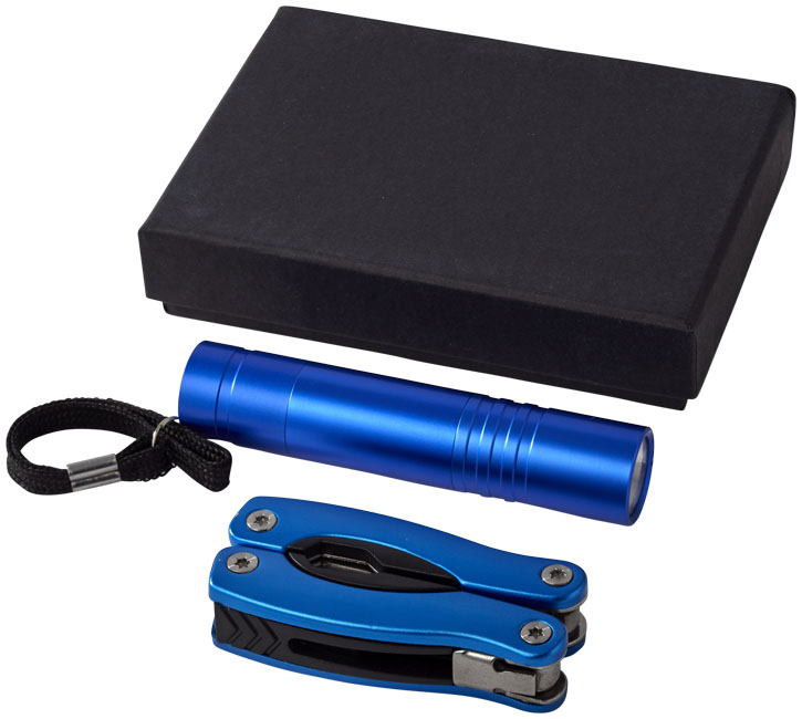 Printed Scout multi-function knife and LED flashlight set