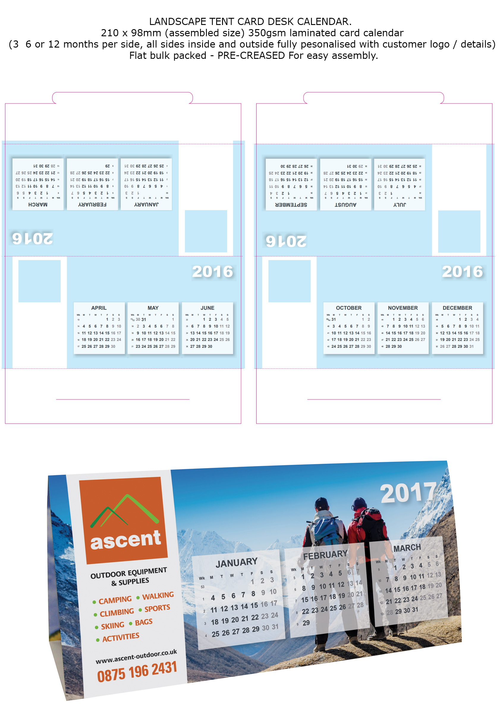 Promotional Smart Calendar - Quad