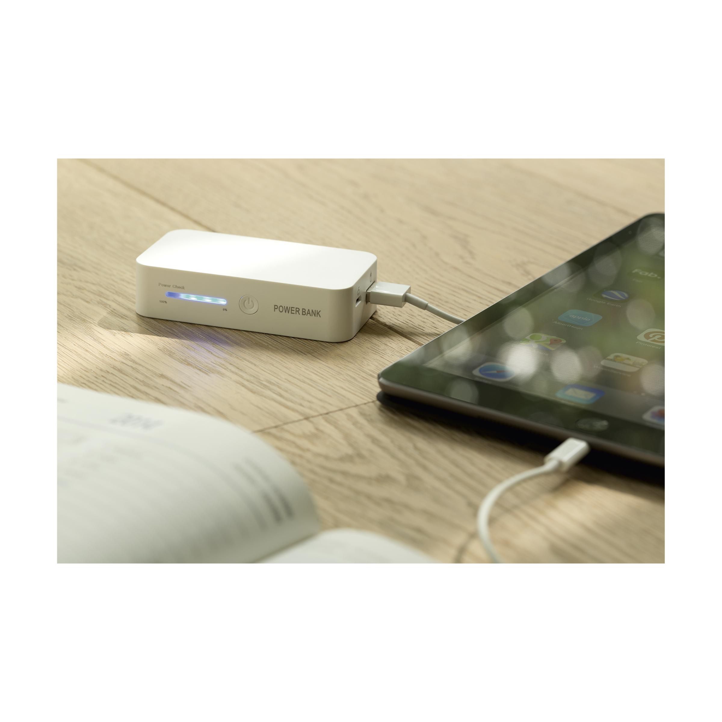 Promotional Powercharger 5200 Powerbank White