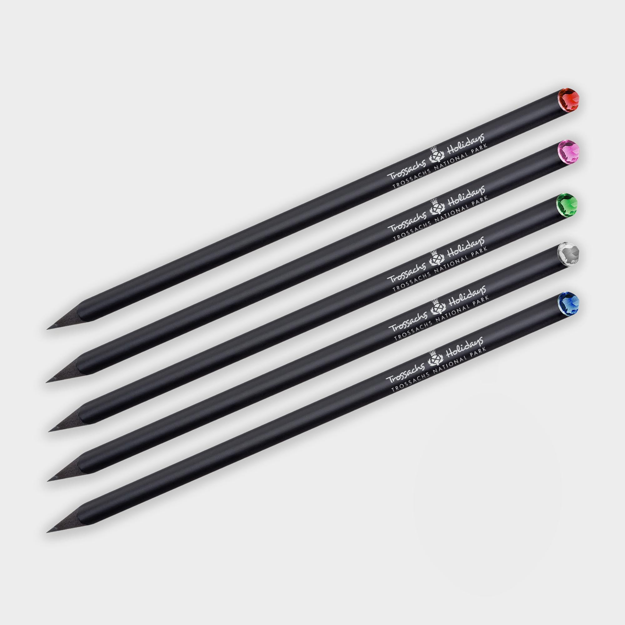 Promotional Crystal Tipped Eco Pencil Black