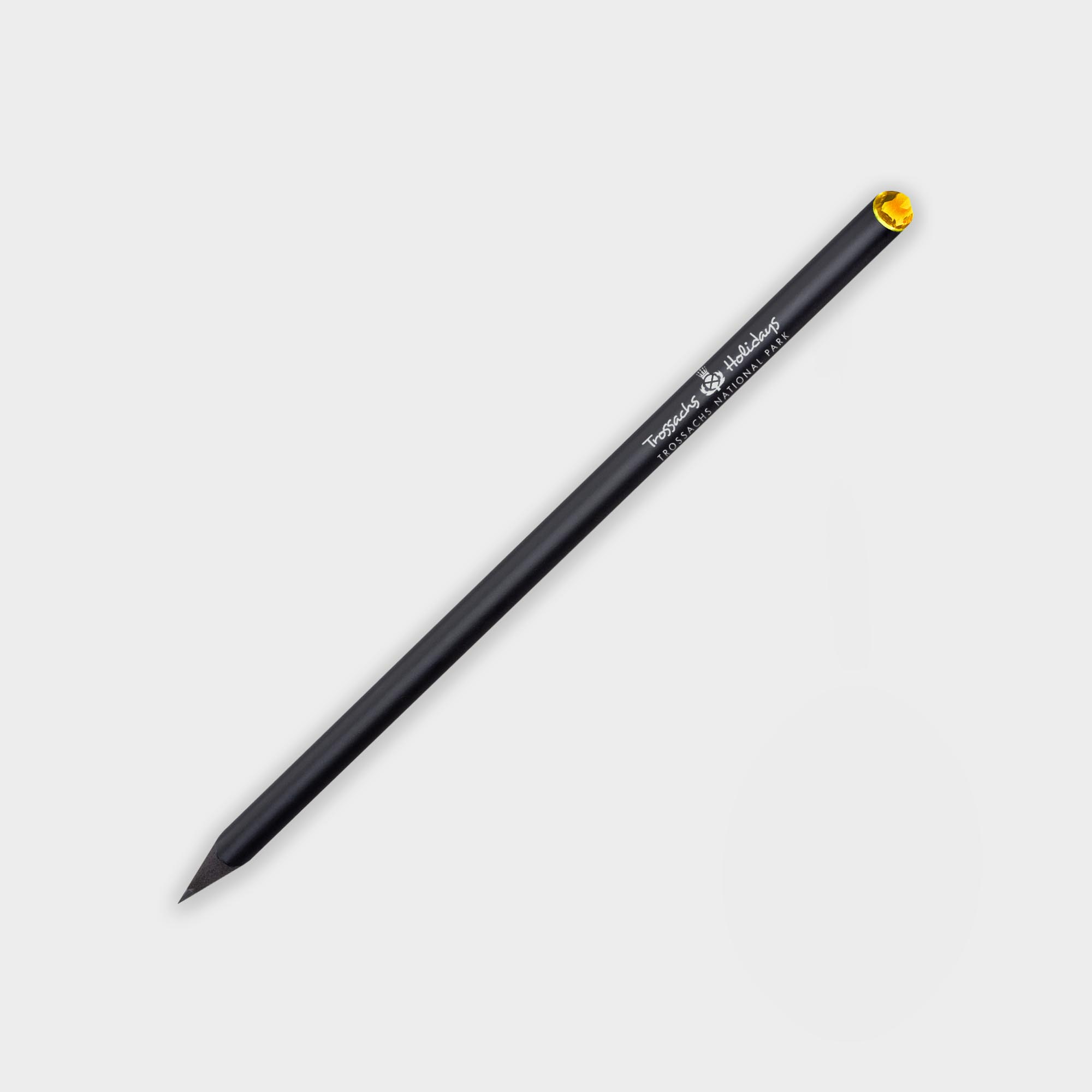 Branded Crystal Tipped Eco Pencil Black