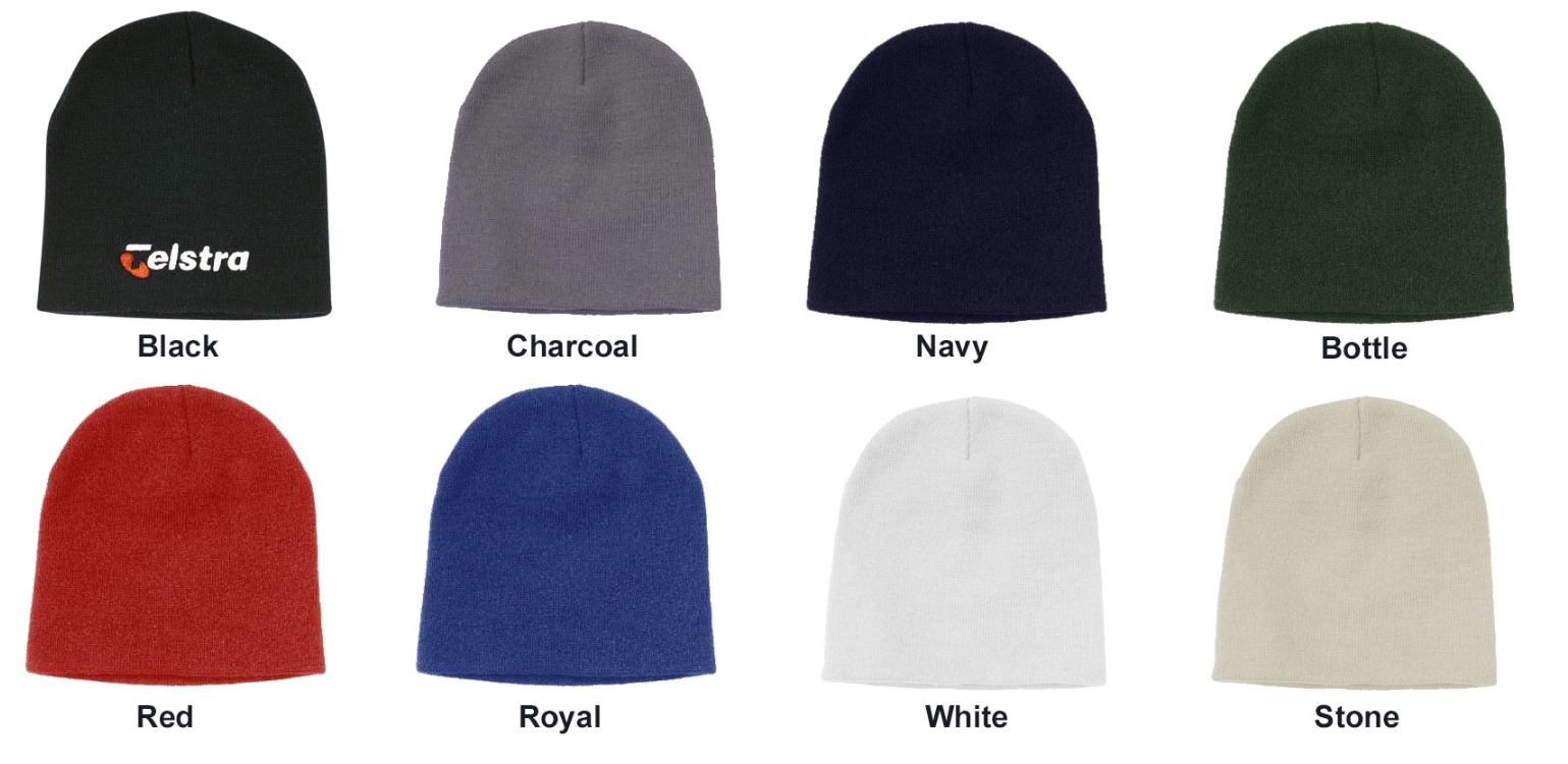Branded Rolled down acrylic beanie