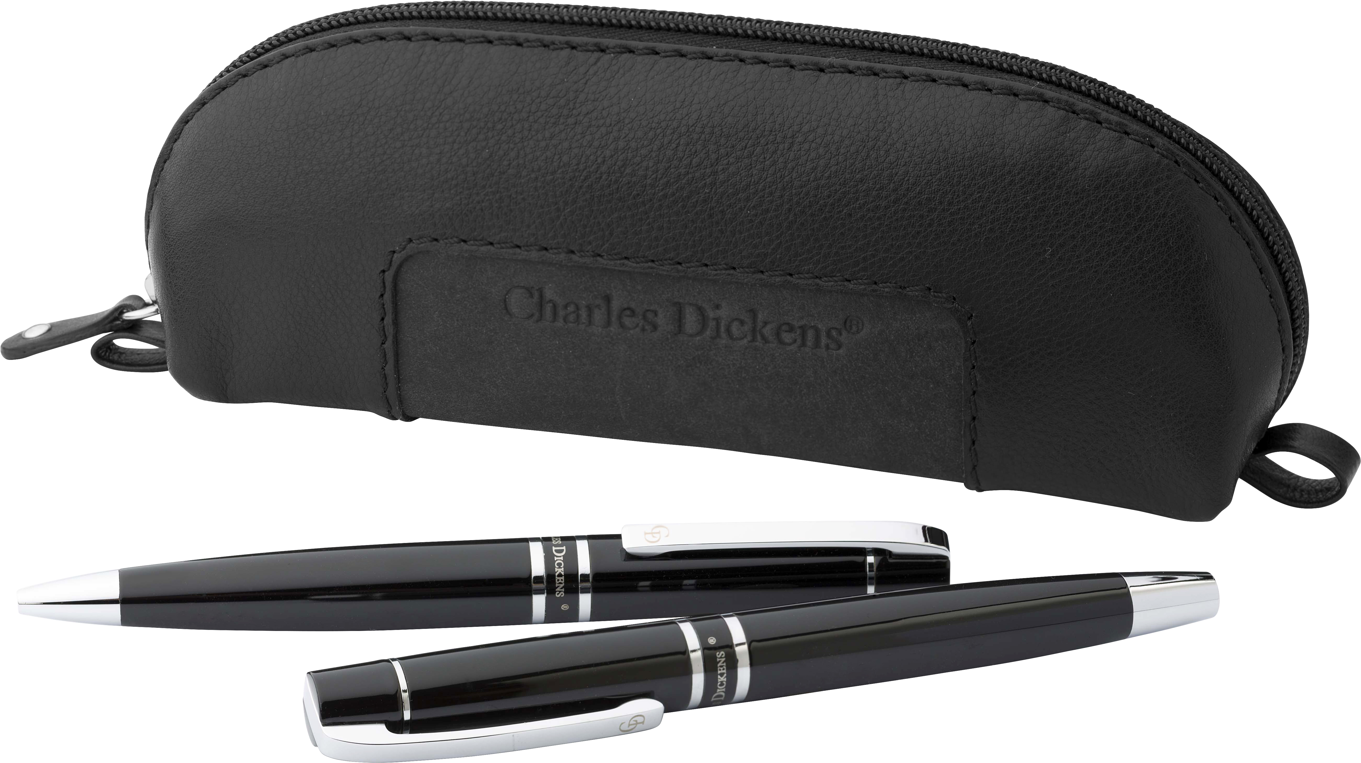 Promotional Leather Charles Dickens® pencil case.