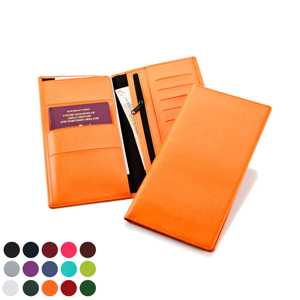 Promotional Deluxe Travel Wallet in a choice of Belluno Colours