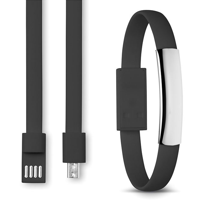 Promotional Bracelet cable with micro USB