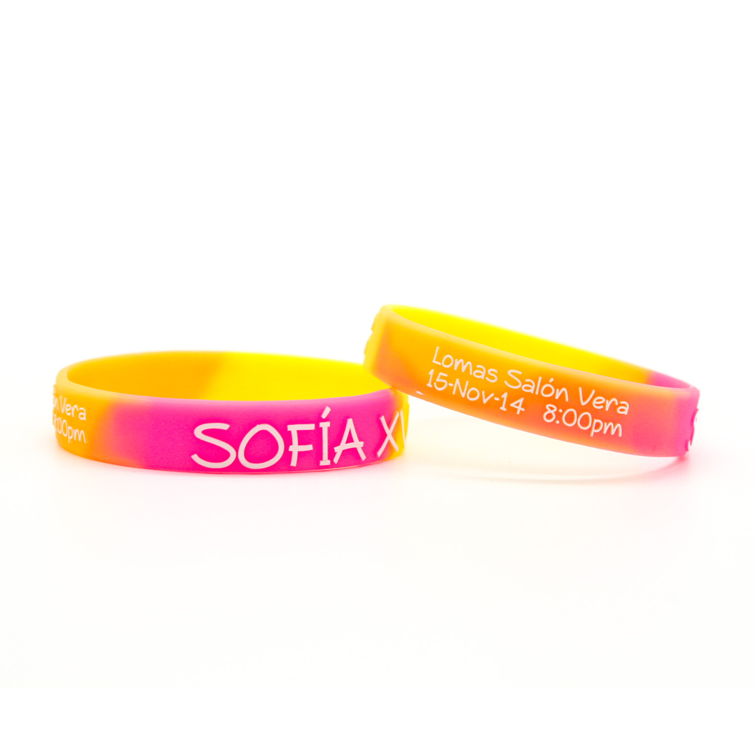 Promotional Multi Colour Wristband - Debossed/Sunken In with Colour Fill In