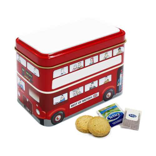 Promotional Bus Tin - Tea & Biscuits