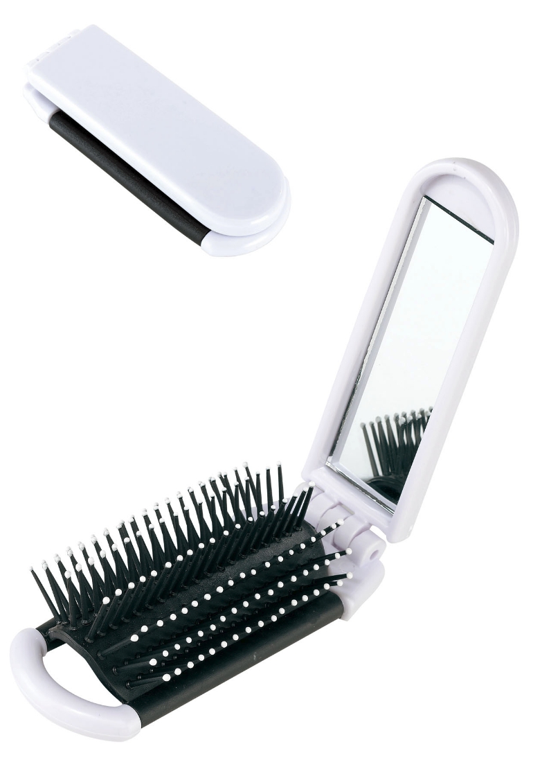 Foldable Hairbrush With Mirror | Funkyconcepts.com